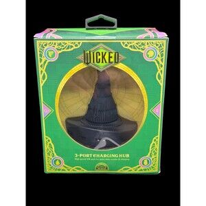 Wicked Witch Hat 3-port Charging Hub 2 USB A &  1 USB-C Port High Speed New